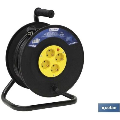 Cofan Extensión de cable 50m 4 tomas - Seguridad infantil Cofan Extensión de cable 50m 4 tomas - Seguridad infantil