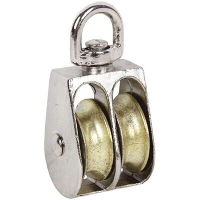 Cofan Modelo - Polea Doble Giratoria Niquelada Ø25mm - Pack 25 Uds Cofan Modelo - Polea Doble Giratoria Niquelada Ø25mm - Pack 25 Uds