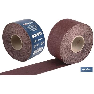 COFAN MG180 - Rouleau de papier abrasif - 100 x 25 mm, Grain 60-180 - Rouleau de papier abrasif - Publicité COFAN MG180 - Rouleau de papier abrasif - 100 x 25 mm, Grain 60-180 - Rouleau de papier abrasif - Publicité