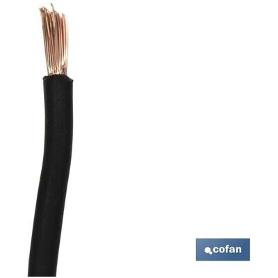 Cofan Modelo H07V-K 1x6mm2 Negro - Rollo de Cable Eléctrico Cofan Modelo H07V-K 1x6mm2 Negro - Rollo de Cable Eléctrico