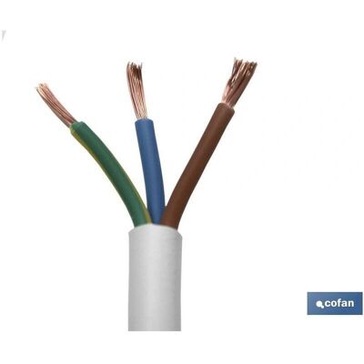 COFAN - Rollo 100 m - H05VV-F 3x1,5 - Cable eléctrico COFAN - Rollo 100 m - H05VV-F 3x1,5 - Cable eléctrico