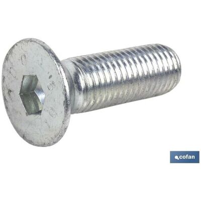 Tornillo Zincado M8 - DIN 7991, Cabeza Avellanada, Hexágono, Clase 10.9 Tornillo Zincado M8 - DIN 7991, Cabeza Avellanada, Hexágono, Clase 10.9