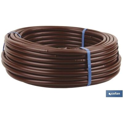 Tubo de Riego por Goteo Marrón 100m - Resistente, para Jardín y Agricultura Tubo de Riego por Goteo Marrón 100m - Resistente, para Jardín y Agricultura
