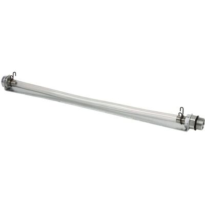 Indicador de nível metálico de 2 polegadas Cofan com canal em PVC transparente - Controle de líquidos Indicador de nível metálico de 2 polegadas Cofan com canal em PVC transparente - Controle de líquidos