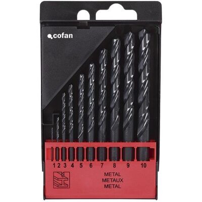Ensemble de forets HSS COFAN - Tailles 1-10mm - Étui en plastique - Publicité Ensemble de forets HSS COFAN - Tailles 1-10mm - Étui en plastique - Publicité