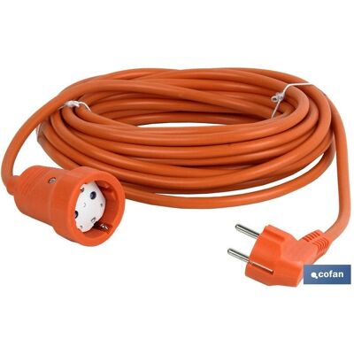 Extensión IP 44 exterior naranja con toma de tierra - 10m/25m Extensión IP 44 exterior naranja con toma de tierra - 10m/25m