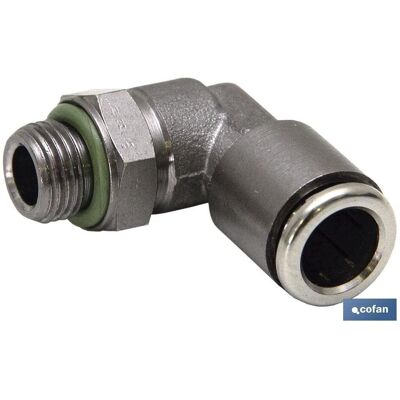 Cofan T-10 R-1/4 Conector giratorio macho para fontanería Cofan T-10 R-1/4 Conector giratorio macho para fontanería