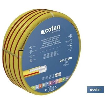 Manguera de Jardín Storm Cofan - PVC 3 Capas Amarillo - 15-50m Manguera de Jardín Storm Cofan - PVC 3 Capas Amarillo - 15-50m