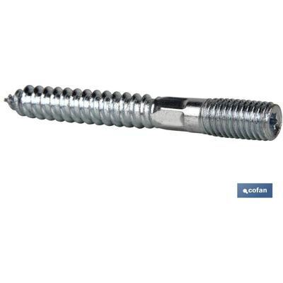 Cofan M10x140 Espárrago doble rosca cincado - Tornillo de acero 100 unidades Cofan M10x140 Espárrago doble rosca cincado - Tornillo de acero 100 unidades