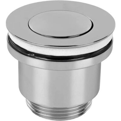 Chroom messing click-clack klep - Ø37 mm, draad 1 1/4" Chroom messing click-clack klep - Ø37 mm, draad 1 1/4"