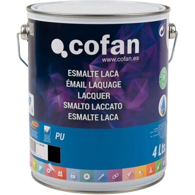 Esmalte de laca al agua negro 4 l satinado - Pintura Esmalte de laca al agua negro 4 l satinado - Pintura