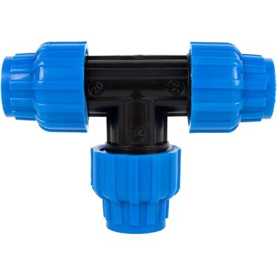 Cofan 75 x 75 x 75 mm Raccord en T 90° - Fixation de tuyau - Publicité Cofan 75 x 75 x 75 mm Raccord en T 90° - Fixation de tuyau - Publicité