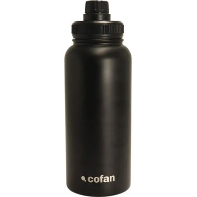 Bottiglia Sportiva Nera 950Ml in Acciaio Inox - Borraccia Bottiglia Sportiva Nera 950Ml in Acciaio Inox - Borraccia