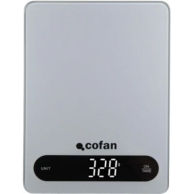 Bilancia da Cucina Digitale Cofan Grigia - 10kg, 4 Sensori, Spegnimento Automatico Bilancia da Cucina Digitale Cofan Grigia - 10kg, 4 Sensori, Spegnimento Automatico