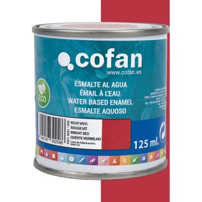 Cofan Peinture à base d'eau rouge vif - Multi-surfaces - Publicité Cofan Peinture à base d'eau rouge vif - Multi-surfaces - Publicité