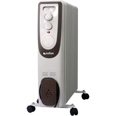 Radiatore ad olio Cofan - 11 elementi - Potenza regolabile - 25 m² Radiatore ad olio Cofan - 11 elementi - Potenza regolabile - 25 m²