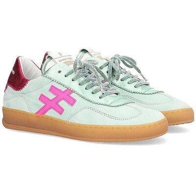 Another Trend Damen-Sneaker Iconic II Mint Veloursleder/Pink - Turnschuhe Another Trend Damen-Sneaker Iconic II Mint Veloursleder/Pink - Turnschuhe