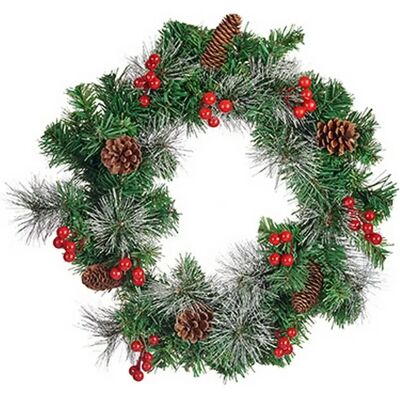 Wieniec bożonarodzeniowy Krist+ - Czerwone owoce, brąz, zieleń - Dekoracja świąteczna Wieniec bożonarodzeniowy Krist+ - Czerwone owoce, brąz, zieleń - Dekoracja świąteczna