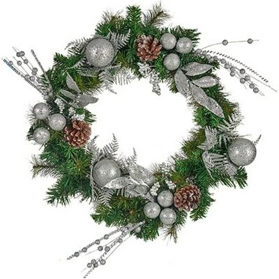 Krist+ Advent Wreath - Pineapples Green Silver 60x13x60 cm Krist+ Advent Wreath - Pineapples Green Silver 60x13x60 cm