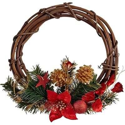 Wieniec adwentowy Krist+ - 30,48cm, Czerwony, Zielony - Wieniec bożonarodzeniowy Wieniec adwentowy Krist+ - 30,48cm, Czerwony, Zielony - Wieniec bożonarodzeniowy