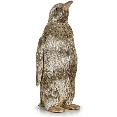 Krist+ Pingouin Argenté Synthétique 71 cm - Décoration de Noël Krist+ Pingouin Argenté Synthétique 71 cm - Décoration de Noël