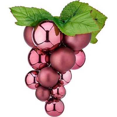 Krist+ Petites Raisins en Plastique Rose Boule de Noël - Noël - Publicité Krist+ Petites Raisins en Plastique Rose Boule de Noël - Noël - Publicité