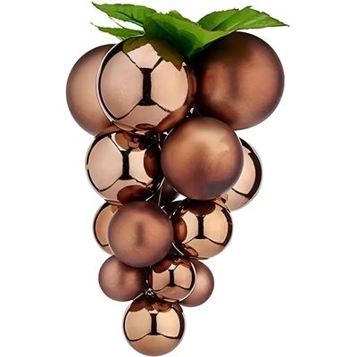 Krist+ Model: Brown Plastic Grapes Christmas Bauble - Christmas Krist+ Model: Brown Plastic Grapes Christmas Bauble - Christmas