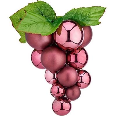 Krist+ Raisins en Plastique Rose Boule de Noël - Noël Krist+ Raisins en Plastique Rose Boule de Noël - Noël
