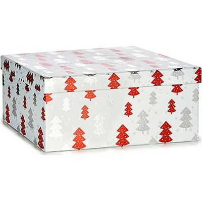 Krist+ Ensemble de Boîtes Décoratives Arbre de Noël - 10 pièces - Blanc, Rouge, Argent - Publicité Krist+ Ensemble de Boîtes Décoratives Arbre de Noël - 10 pièces - Blanc, Rouge, Argent - Publicité