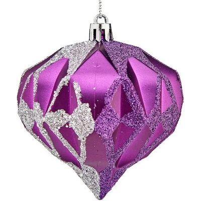 Boules de Noël Diamant Krist+ - Noël - 8 cm, lot de 6 Boules de Noël Diamant Krist+ - Noël - 8 cm, lot de 6