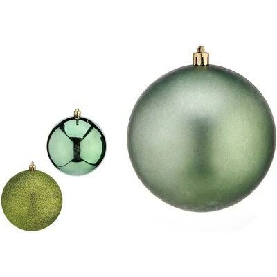 Krist+ Boules de Noël Vertes en Plastique - Noël - Publicité Krist+ Boules de Noël Vertes en Plastique - Noël - Publicité