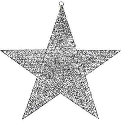 Ornement de Noël Étoile Argentée Krist+ - Boule de Noël Ornement de Noël Étoile Argentée Krist+ - Boule de Noël