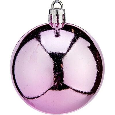 Krist+ Boules de Noël Rose 6cm - Noël Krist+ Boules de Noël Rose 6cm - Noël