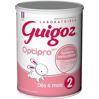 Guigoz Optipro 2 dès 6 mois jusqu'à 12 mois - 780 g - Publicité Guigoz Optipro 2 dès 6 mois jusqu'à 12 mois - 780 g - Publicité