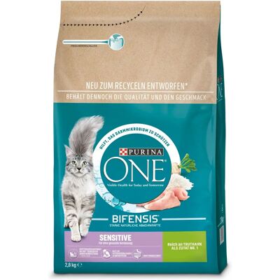 Purina ONE Sensitive Katzenfutter - 2 x 2,8 kg / 3 kg Purina ONE Sensitive Katzenfutter - 2 x 2,8 kg / 3 kg