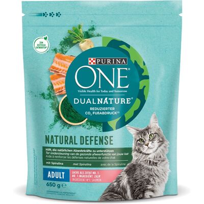 Nourriture pour chats adultes Purina ONE Saumon - Spiruline et Saumon - 650 g Nourriture pour chats adultes Purina ONE Saumon - Spiruline et Saumon - 650 g