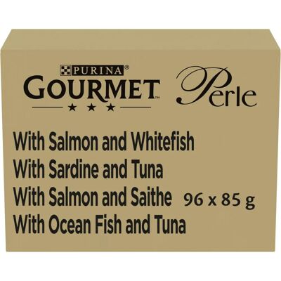 Gourmet Perle mega pakiet Mokra Karma dla Kotów mix rybny w sosie 96x85g Gourmet Perle mega pakiet Mokra Karma dla Kotów mix rybny w sosie 96x85g