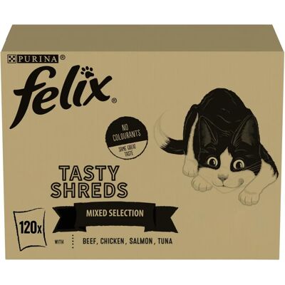 Felix Tasty Shreds en Salsa 120x80g Jumbopack Felix Tasty Shreds en Salsa 120x80g Jumbopack