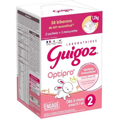 Guigoz Optipro 2 Dès 6 mois à 1 An - 1,2 kg - Publicité Guigoz Optipro 2 Dès 6 mois à 1 An - 1,2 kg - Publicité
