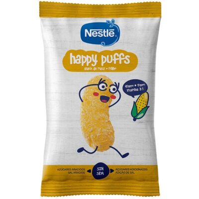 Nestlé Happy Puffs Lanche de Milho para Bebês - Comida para Bebês Nestlé Happy Puffs Lanche de Milho para Bebês - Comida para Bebês