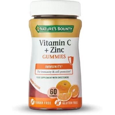 Gomas de Vitamina C + Zinco da Nature's Bounty - Suplementos alimentares Gomas de Vitamina C + Zinco da Nature's Bounty - Suplementos alimentares