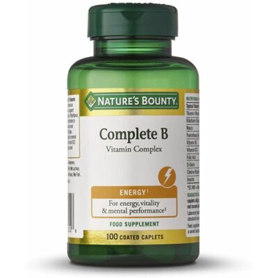 Natures Bounty B-Complex 100 Cápsulas Revestidas - Suplemento Alimentar Natures Bounty B-Complex 100 Cápsulas Revestidas - Suplemento Alimentar