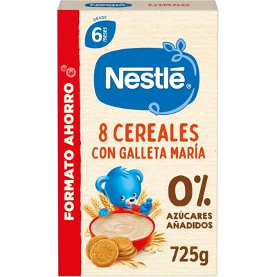 Nestlé Papillas de 8 Cereales con Galleta María - Para bebés Nestlé Papillas de 8 Cereales con Galleta María - Para bebés