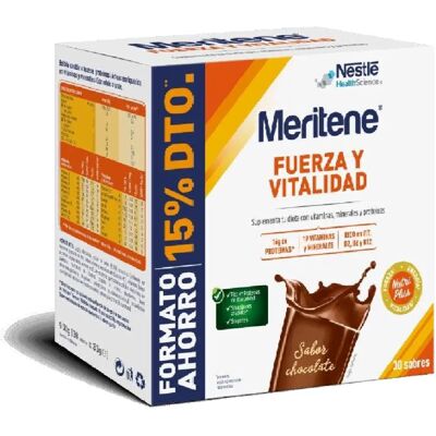 Nestlé Meritene Pó de Força e Vitalidade de Chocolate - Suplemento Nutricional Nestlé Meritene Pó de Força e Vitalidade de Chocolate - Suplemento Nutricional