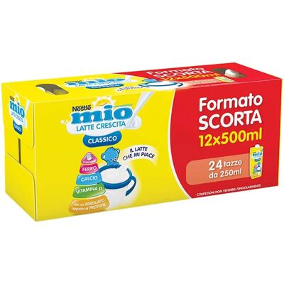 Nestlé Mio Latte Crescita Classico 12x500ml - Nutriente per Bambini in Crescita Nestlé Mio Latte Crescita Classico 12x500ml - Nutriente per Bambini in Crescita