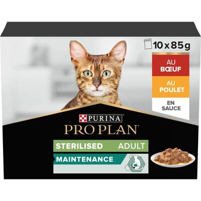 Purina Nestlé Purina Pro Plan Comida Húmida para Gatos Esterilizados - 10X85 G Purina Nestlé Purina Pro Plan Comida Húmida para Gatos Esterilizados - 10X85 G