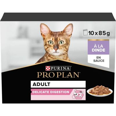 PRO PLAN Karma dla Kotów Indyk i Ryba - Delikatne Trawienie - 10x85g PRO PLAN Karma dla Kotów Indyk i Ryba - Delikatne Trawienie - 10x85g