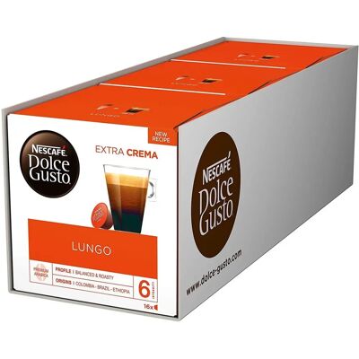 Capsules de café NESCAFÉ Dolce Gusto Lungo X16 - Type de café - Publicité Capsules de café NESCAFÉ Dolce Gusto Lungo X16 - Type de café - Publicité