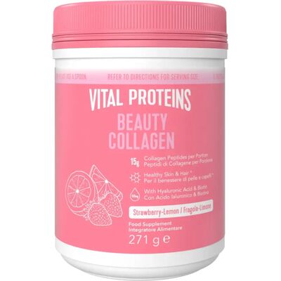 Vital Proteins Beauty Collagen Limone Fragola 271g - Polvere di Collagene di Bellezza Vital Proteins Beauty Collagen Limone Fragola 271g - Polvere di Collagene di Bellezza