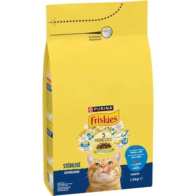 PURINA Friskies Sterilised Saumon, Thon, Légumes - Nourriture pour chat - Publicité PURINA Friskies Sterilised Saumon, Thon, Légumes - Nourriture pour chat - Publicité